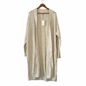 Target A New Day Cream Cable Knit Long Cardigan Women’s size L